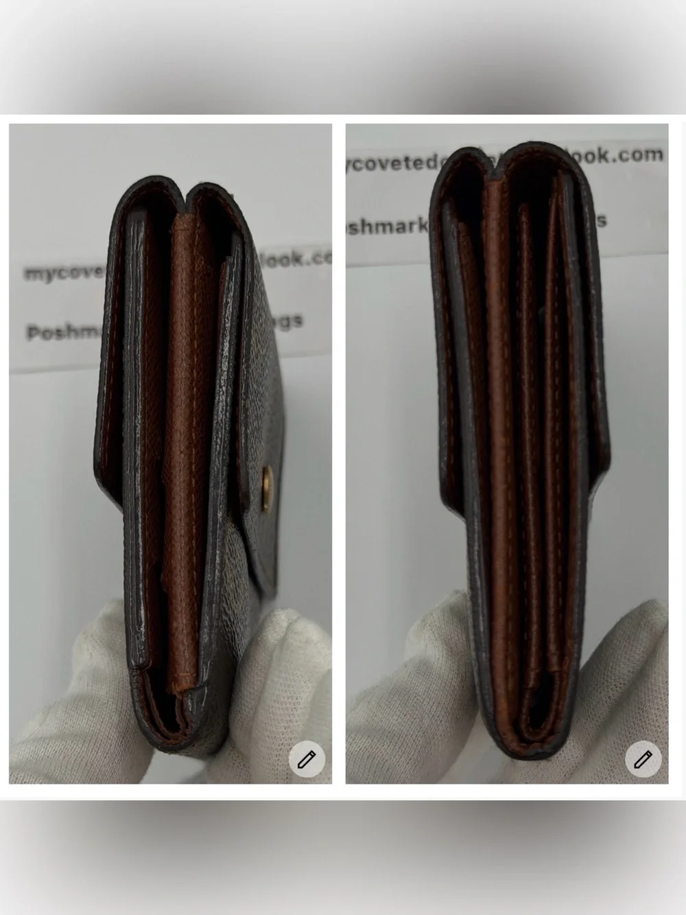 Louis Vuitton Monogram W-Hook Compact Wallet Great Condition w/Entrupy COA - Picture 12 of 15